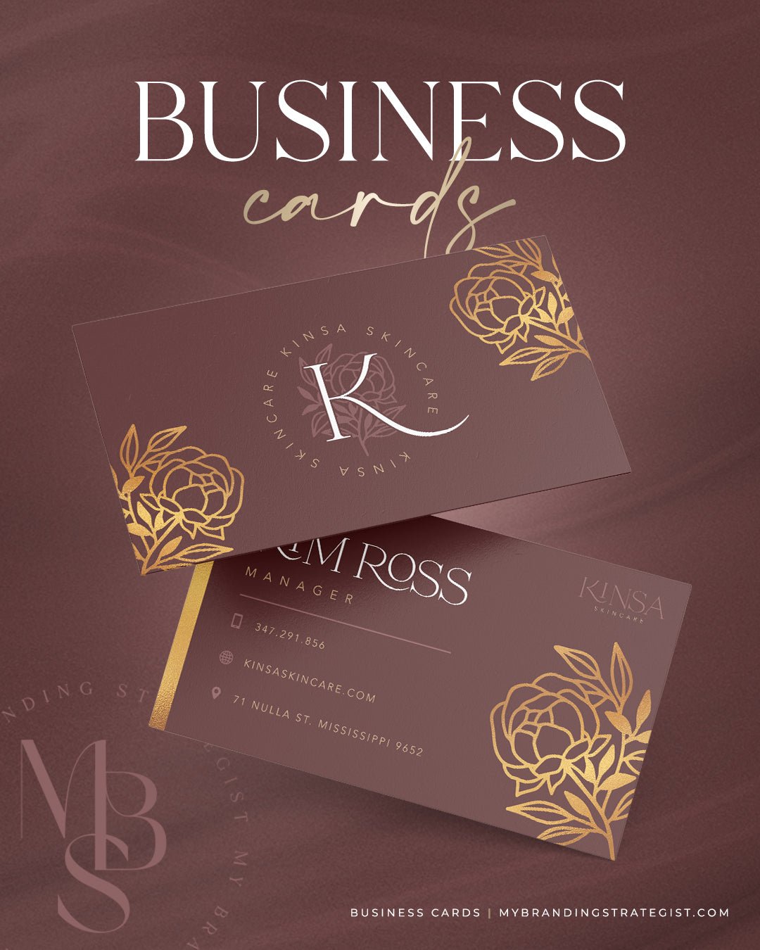 Gold Foil Business Cards