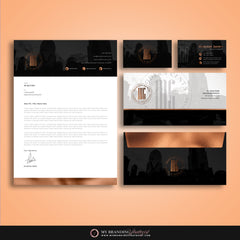 Letterhead + Business Card + Matching Envelope Design Bundle