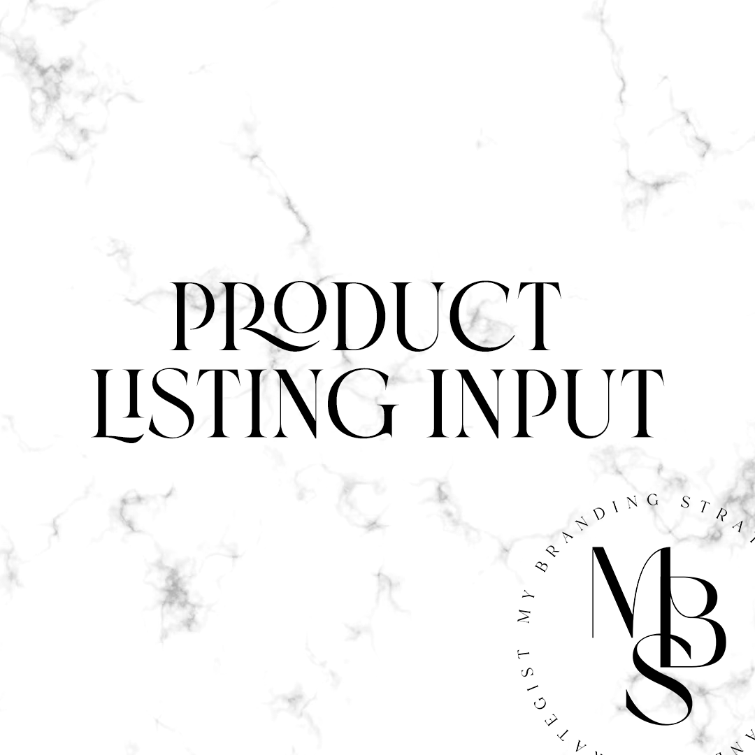 Product Listing Input (price per product listing)